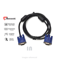 Cable vga de 1.8m, cabeza azul (GP-070( 1.8M)), cable reforzado, negro azul.