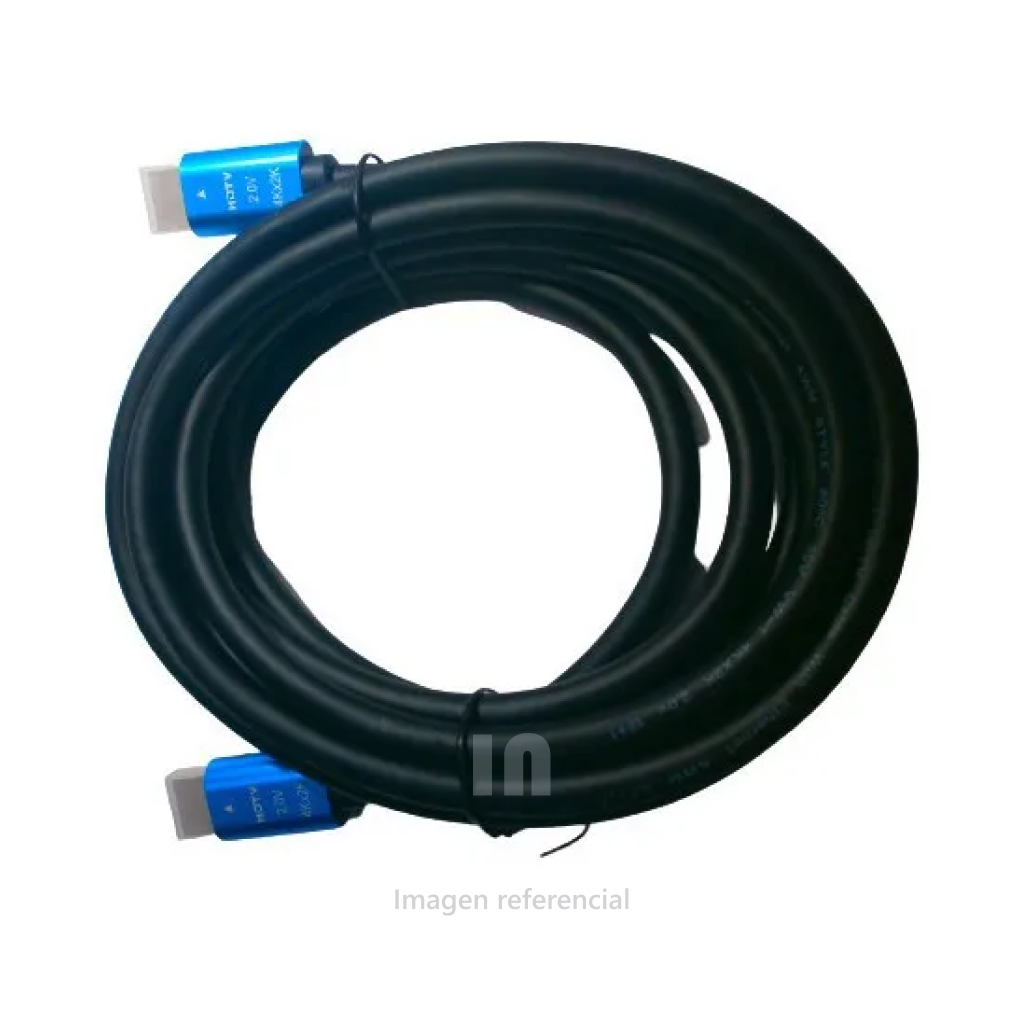 CABLE HDMI, REFORZADO CON CAUCHO, EN CAJA, 30MTS CABEZA METAL, 2.0V, NEGRO.