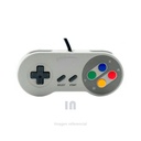 Control Original Super Nintendo SNES, 7 Pines, Blanco/Gris