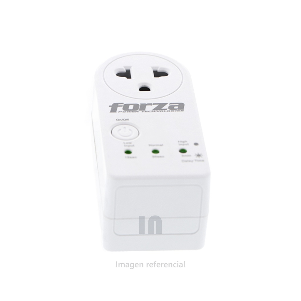 PROTECTOR DE VOLTAJE FORZA FVP-1212B 1800W 1SALIDA NEMA 5-15R 220V BLANCO.