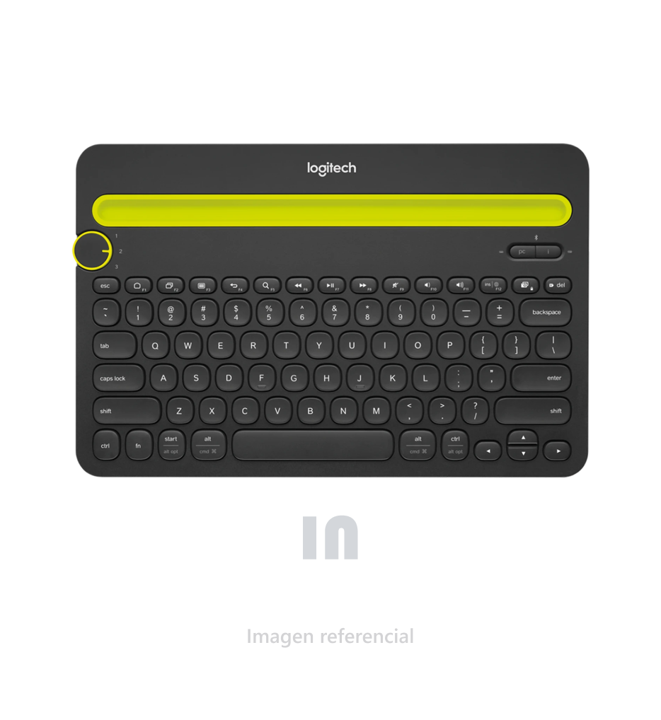 Teclado Inalámbrico Logitech Multi-Device K480 negro, Plug and Play, Bluetooth 3.0