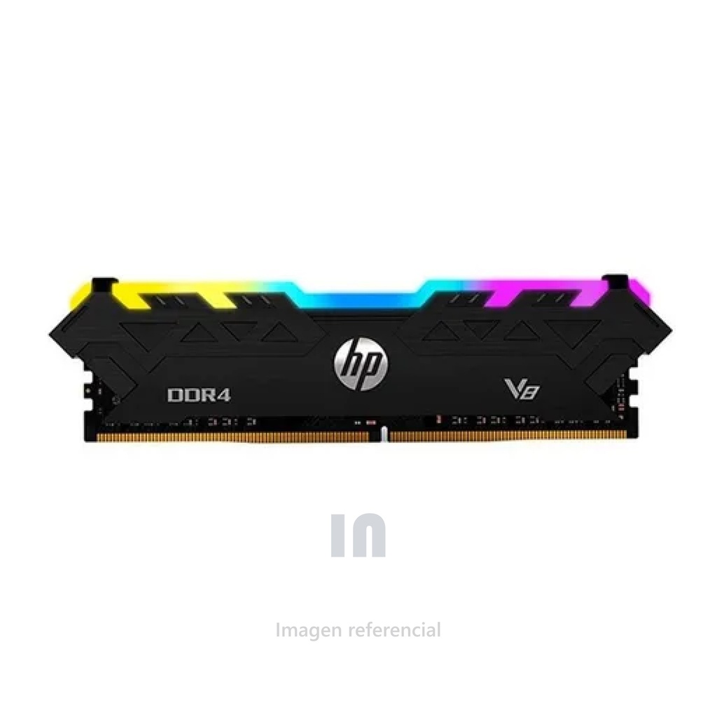 Memoria RAM HP V8 Series 8GB, DDR4, 3000 Mhz, U-DIMM, RGB LED, 85ºC