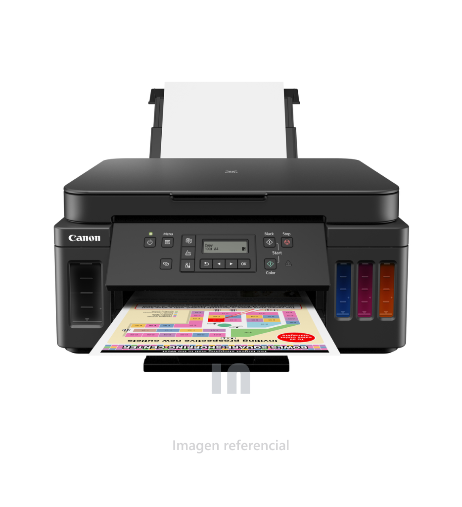 Impresora Multifuncional Canon Pixma G6010 – Tinta Continua, Alto Desempeño, 6.8–13 IPM, Resolución 4800×1200 dpi