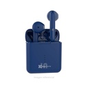 Audífonos inalámbricos twin touch klip xtreme (kte-010bl), tru wireless estéreo y bluetooh v5.0 para transmisión rápida, alta calidad con agudos nítidos, 17 horas de tiempo total de reproducción con 3.5 horas por ciclo hasta 5 ciclos de 3, incluye un identificador led, ipx4 resistente a la lluvia, salpicaduras o sudor, USB-C, color blue