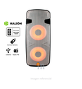 PARLANTE DOBLE HALION 2 X 15 PULG, PHA-215A 1500W, NEGRO CON GRIS, LUZ LED.
