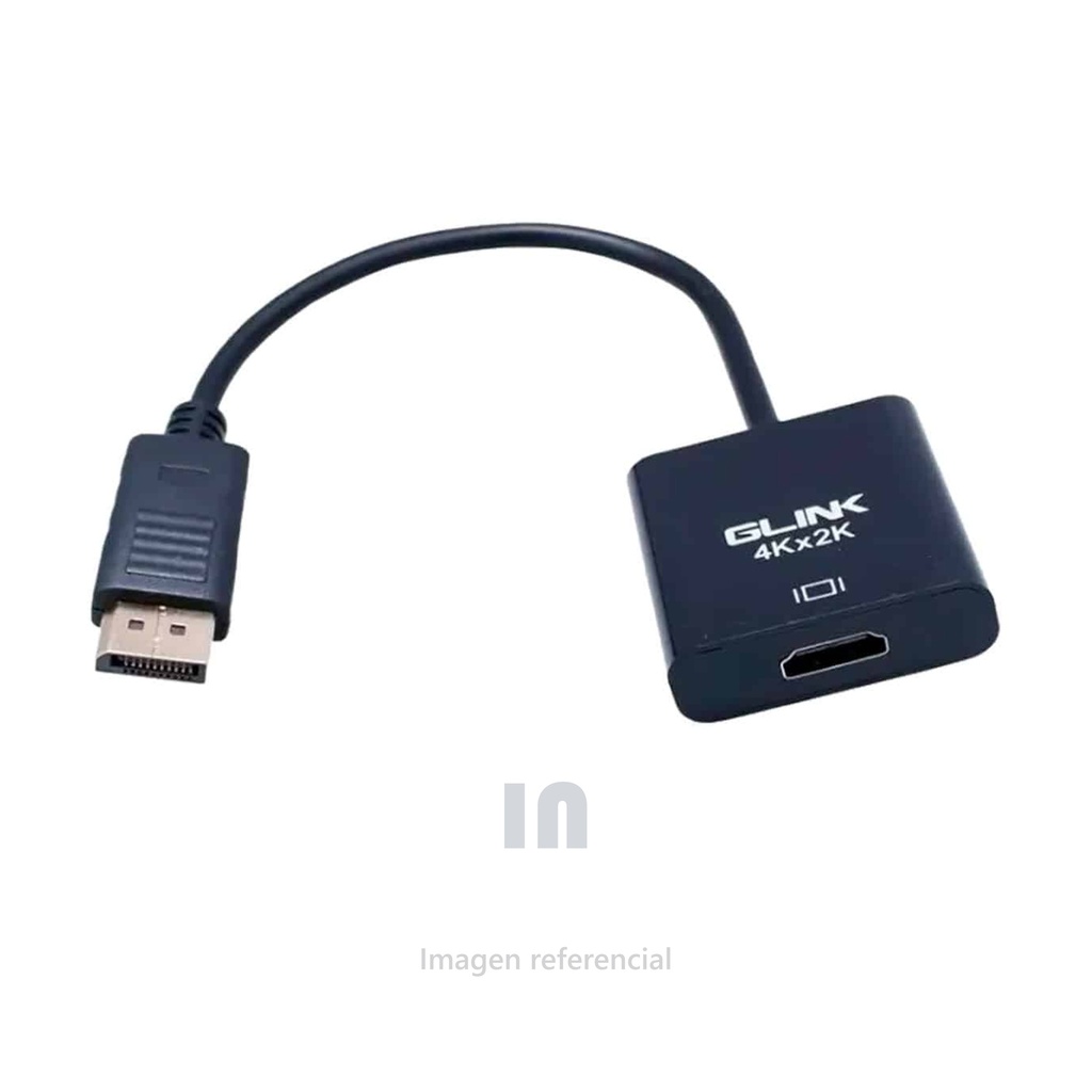 Adaptador DisplayPort Macho a HDMI Hembra GL-020 GLINK, transmite audio de alta definición y vídeo desde el ordenador a un HDTV para el streaming de vídeo o de juego.