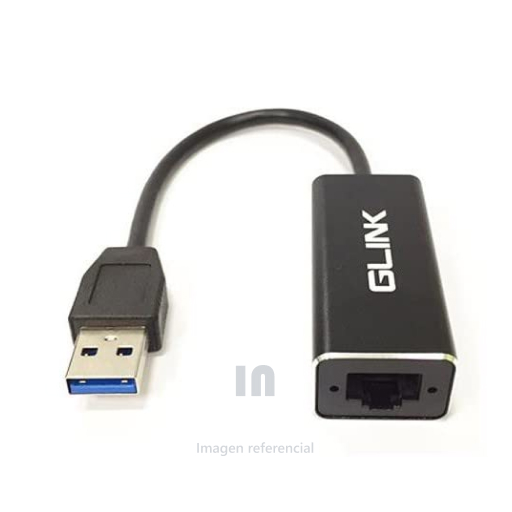 Adaptador USB 3.0 a LAN RJ45 Gigabit Glink GL-015 – 10/100/1000 Mbps, Auto MDIX, Plug & Play