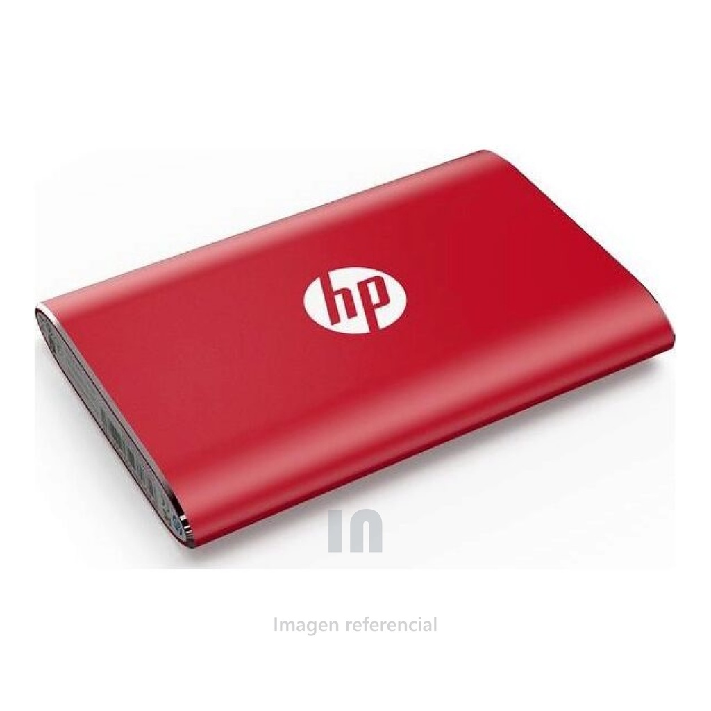 Disco duro externo estado sólido hp p500, 250gb, usb 3.1 tipo-c, rojo. velocidad de lectura: 380 mbps, velocidad de escritura: 200 mbps.