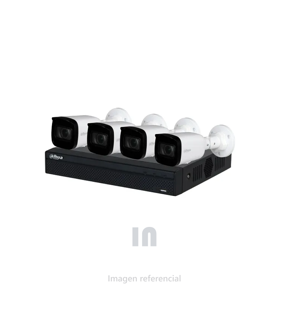 Kit de Videovigilancia Dahua NVR DH-KIT/NVR1104HS-P-S3/H/4 canales-HFW1230S1P-0360B-S5-QH2.