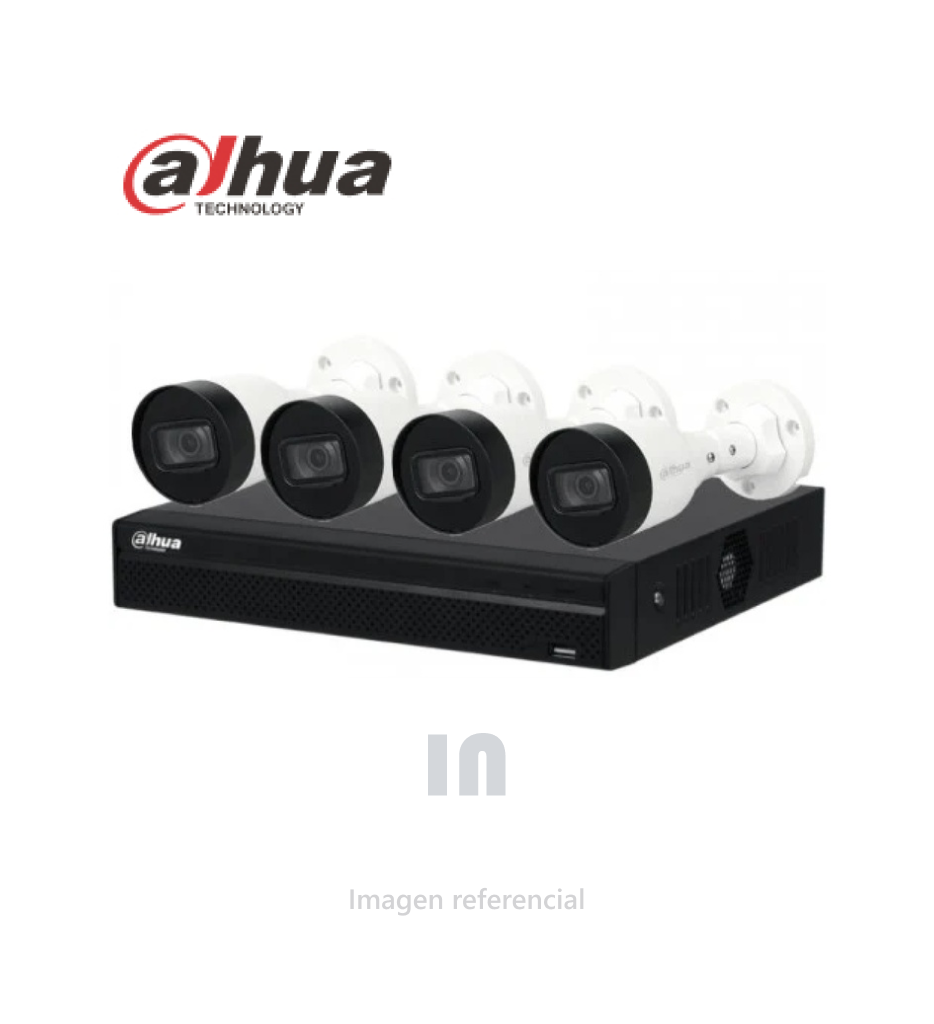 Kit de Videovigilancia Dahua 4 Cámaras Domo 2MP – IR 30m, IP67, Seguridad Total para Tu Hogar u Oficina
