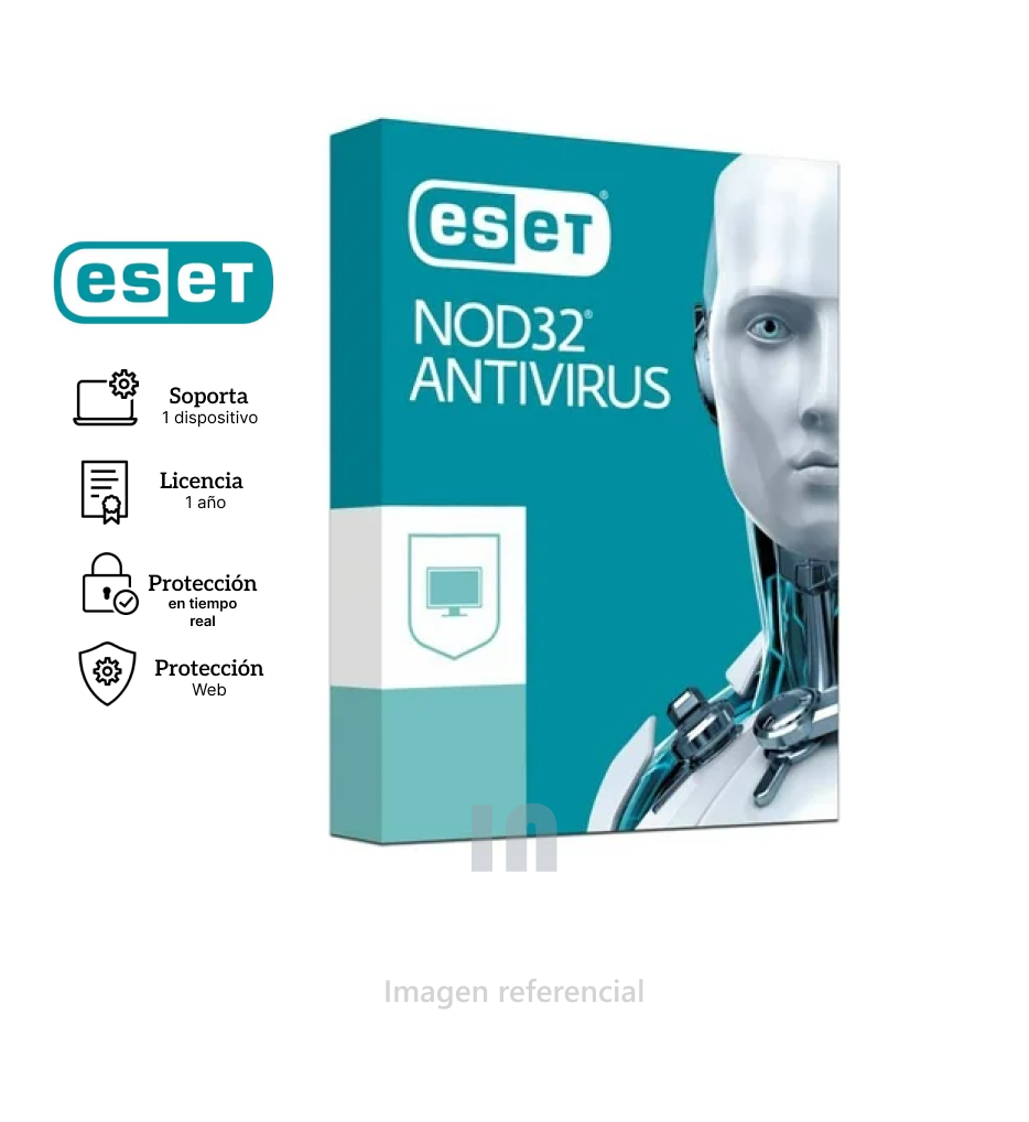 Antivirus ESET NOD32 – 1 Año, 1 Dispositivo, Compatible con Windows y macOS