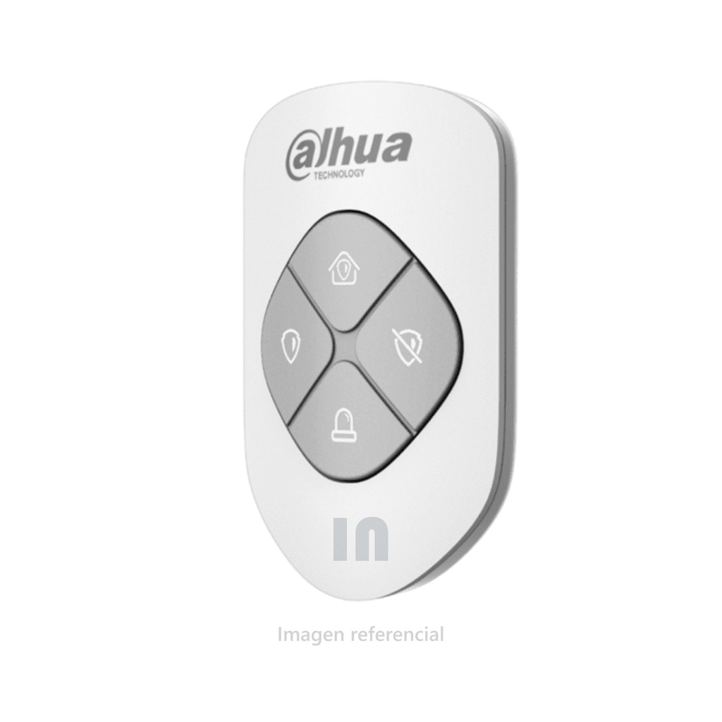 Control Remoto Dahua ARA24-W2 – Llavero 4 Botones, Blanco/Gris, Hasta 500 m