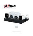 Kit Cámara de Seguridad Dahua DH-KIT/NVR1104HS-P-S3/H/2, 4ch PoE, 2MP, Blanco/Negro