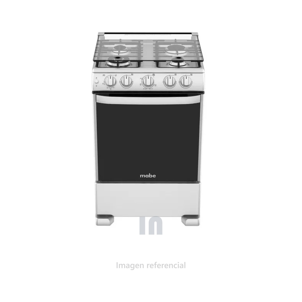 Cocina a Gas Mabe CME6060CSYX0 de Pie, 4 Quemadores con Encendido Eléctrico y Parrilla Auto Deslizable