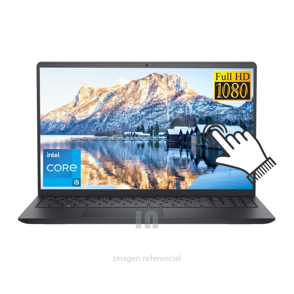 Laptop dell inspiron 15 3520, pantalla de 15.6 pulg, procesador Intel core i5-1135G7, memoria ram de 8gb, rom de 256gb ssd m.2, batería litio 3 celdas, negro.