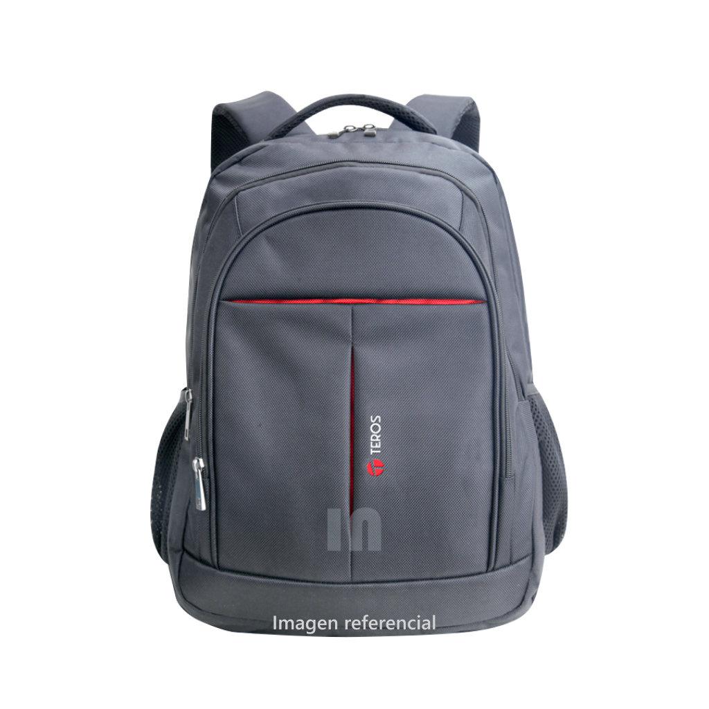 Mochila Teros TE-IDS18560, Poliéster, notebook hasta 15.6", negro
