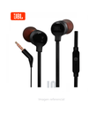AURICULAR JBL TUNE 110 HARMAN, CON MICRÓFONO, PURO BASS, CABLE PLANO ANTIENRREDO, NEGRO.