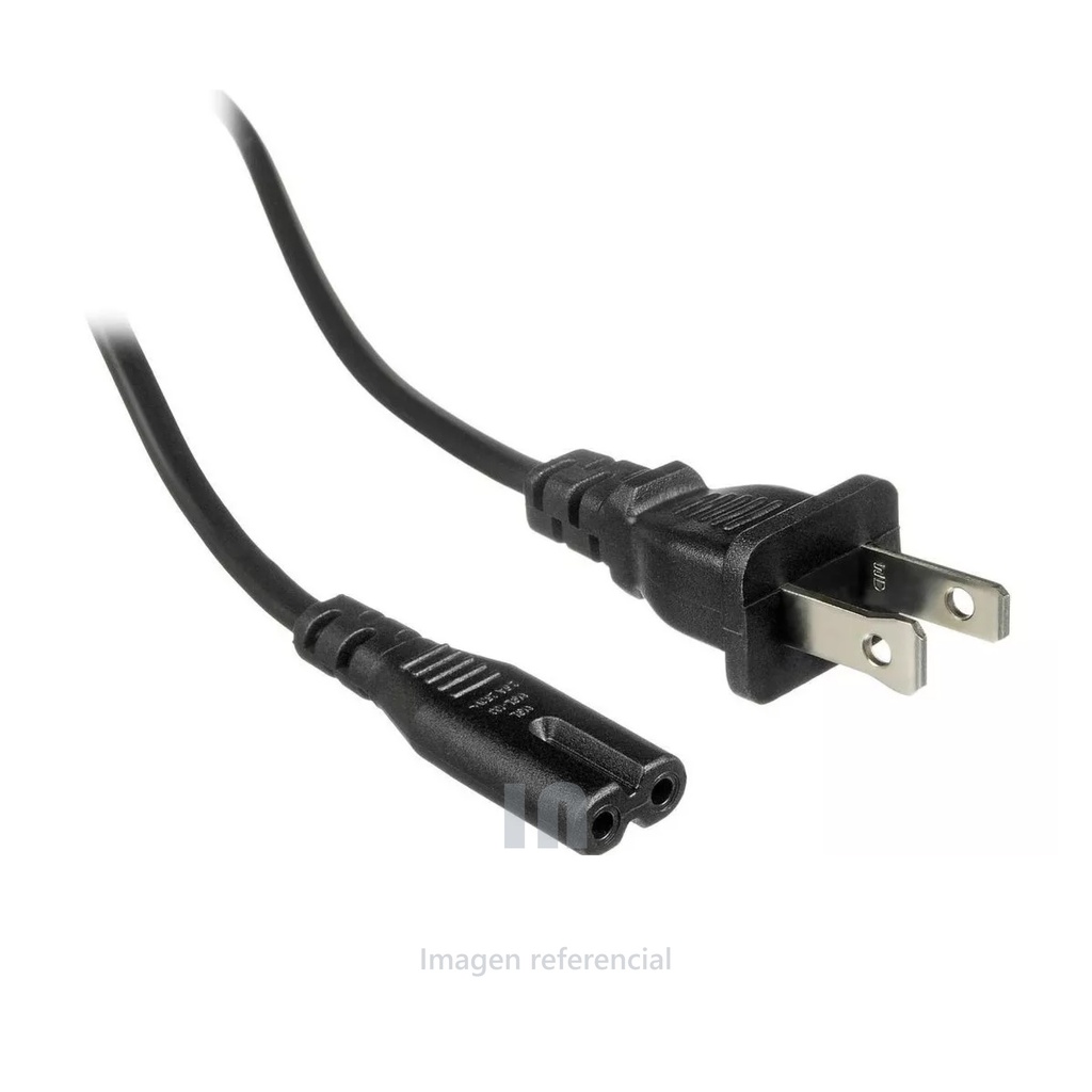 CABLE DE PODER NEGRO DE 5M, T/8, 2 X 10A, CONECTOR HEMBRA TIPO C7.