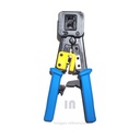 Alicate Crimping Anticorte Profesional Cable De Red Rj45 Y Rj11, azul amarillo.