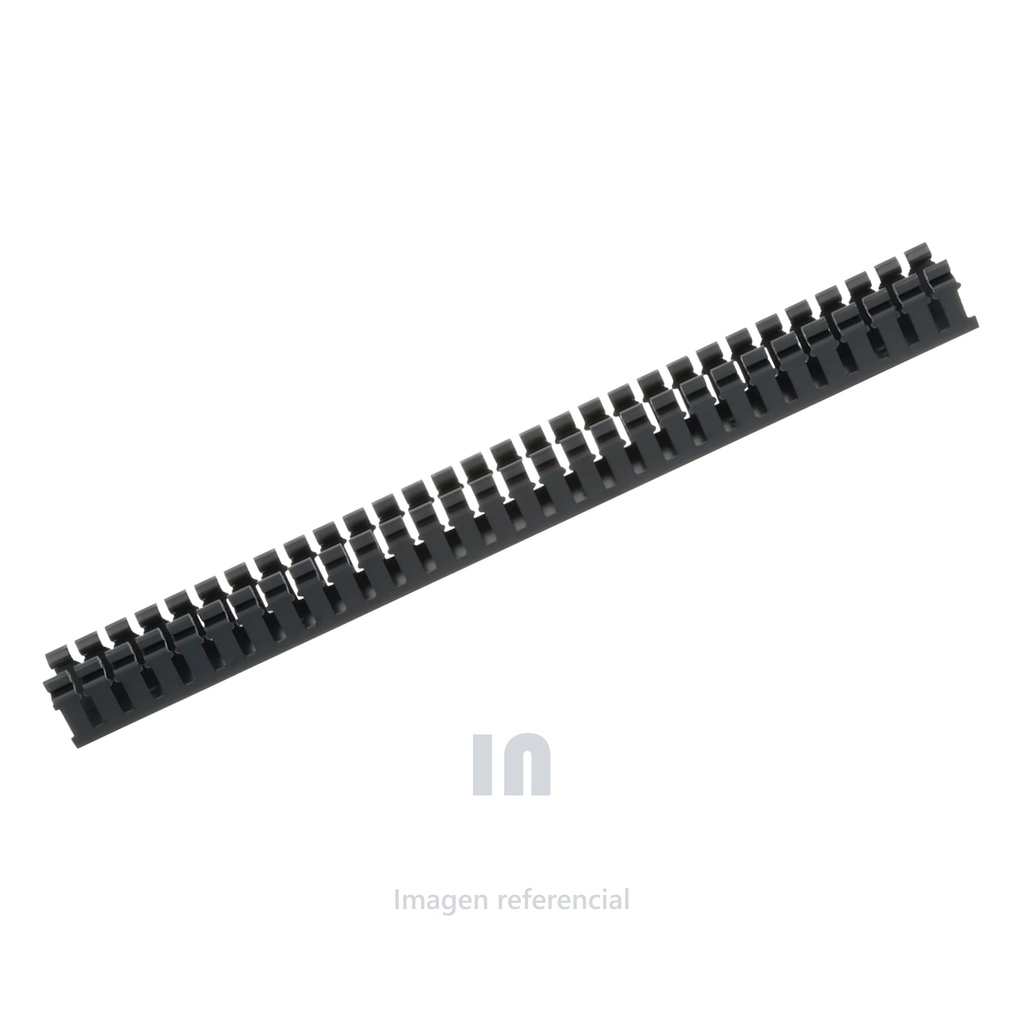 Canaleta Ranurada de pvc 40X80 Color negro.