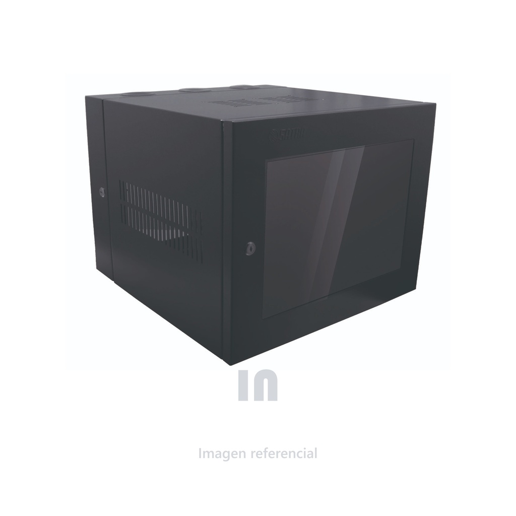 Gabinete de pared de 8RU, nacional, negro.