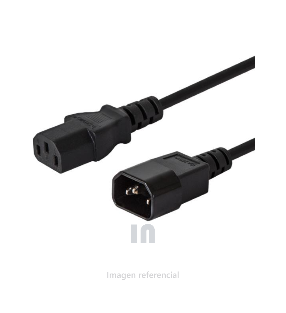 CABLE DE PODER NEGRO DE 3M (GP-132(10A)3M), T/8, 2 X 2.5A, CONECTOR HEMBRA TIPO C7.