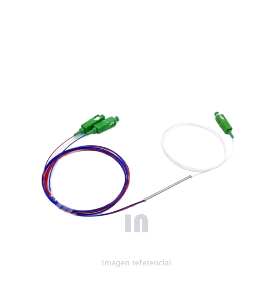 Splitter acoplador desbalanceado banda ancha 1x2 sm 1310/1550nm 20/80 (3.0mm).