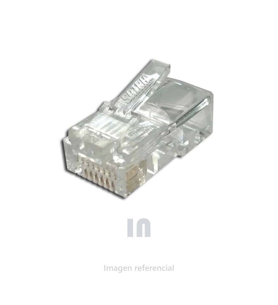 CONECTOR PLUG SATRA RJ-45 CAT 5, 24AWG, 26AWG UL 94V-02.