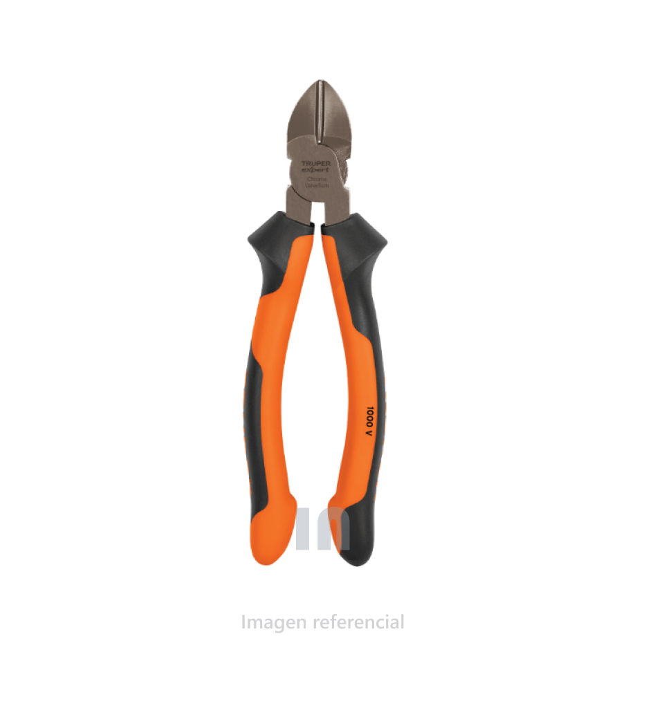 Alicate de corte diagonal 6pulg mango confort grip, truper expert 17331.