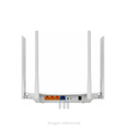 Router gigabit inalámbrico doble banda AC1200 TP-LINK EC220-G5 TR-069 AGINET, 300 Mbps a 2,4 GHz 867 Mbps a 5 GHz de doble banda, color blanco, 4 puertos 1lan, 3 wan.