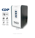 Estabilizador cdp r2cu-avr1008i 1000va - 500w, 8 tomas, 4 usb, blanco y negro.