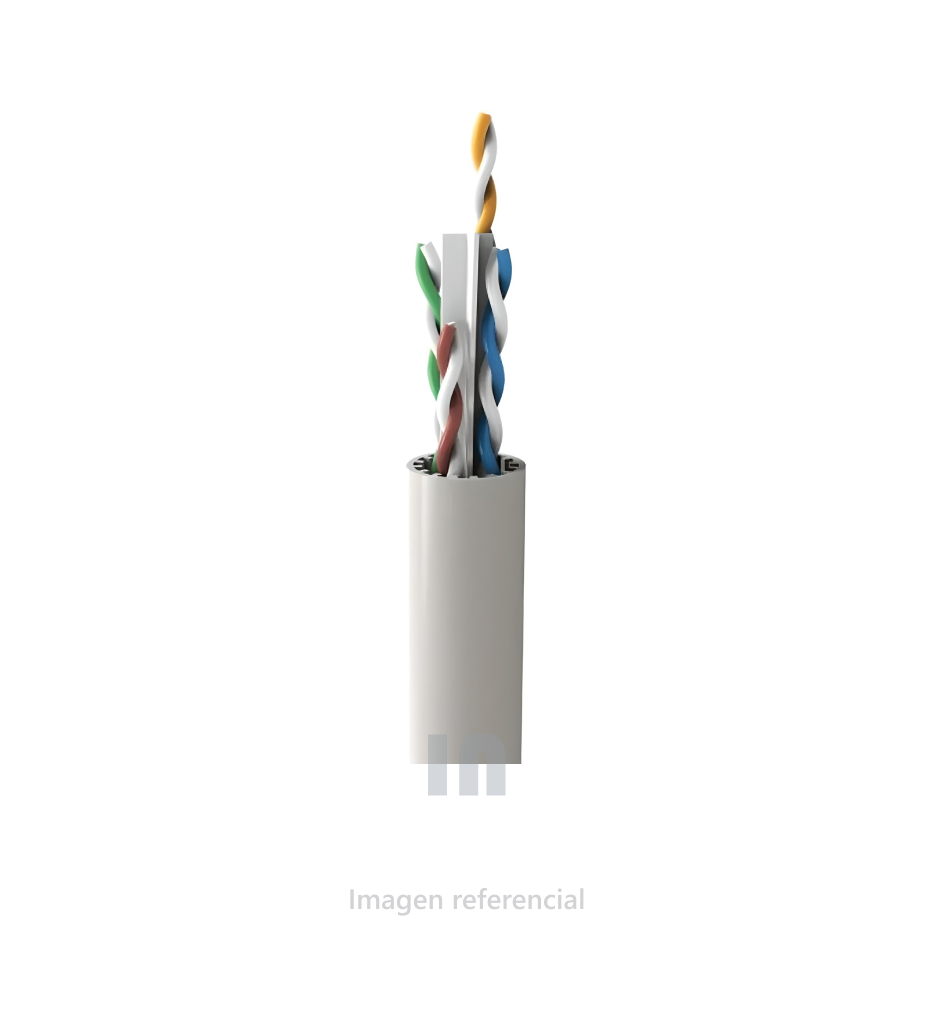 Cable utp cat6 satra lszh-1 24awg 305mt interiores gris.