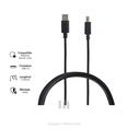 CABLE USB 2.0 PARA IMPRESORA 3 METROS, NEGRO.
