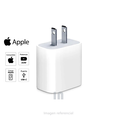 Cargador de pared Apple tipo USB Tipo-C, 1 puerto, 20W, blanco.