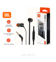 AURICULARES INTRAUDITIVOS JBL T110, SONIDO CLARO, CONTROL REMOTO DE 1 BOTÓN, MICRÓFONO Y CABLE PLANO.