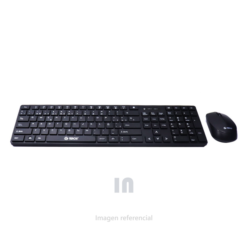 COMBO TECLADO Y MOUSE INALÁMBRICO TEROS TE4070N, GHZ, ACABADO ELEGANTE, 