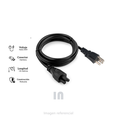 CABLE DE PODER ORIGINAL NEGRO DE 1.8M, 3 X 2.5A, CONECTOR HEMBRA TIPO C5.