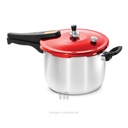 Olla a Presión Alumpress Record 7L – Tapa de Aluminio Rojo, Segura y Eficiente para Gas y Eléctrica